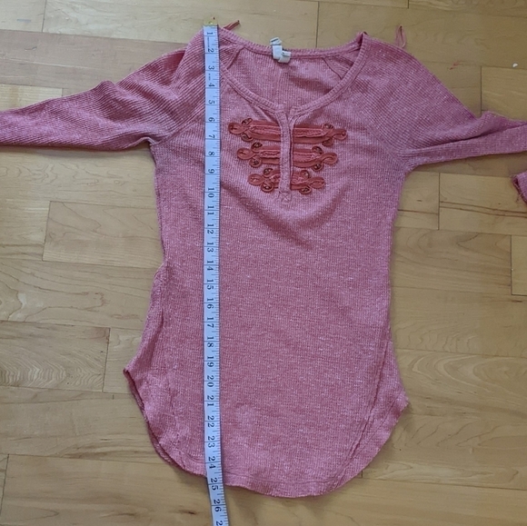 FREE People Red Battalion Thermal Henley XS @C5 - Picture 9 of 10